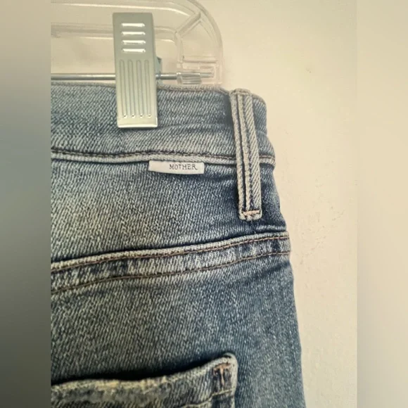 MOTHER Denim The Fly Cut Stunner Ankle Fray Jeans Night Sz 27 – Brand New - Picture 9 of 15